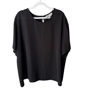 Ingenuity Plus Vintage Black Oversized Dolman Sleeve Blouse T-Shirt Women’s 3X